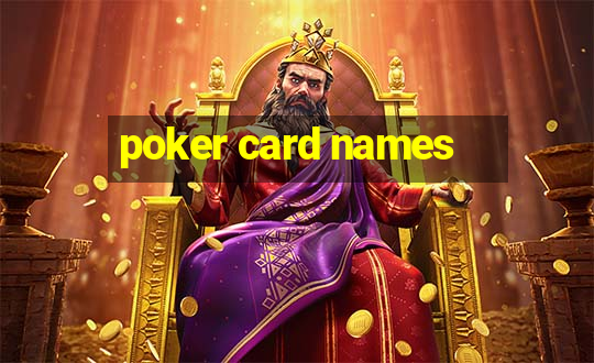 poker card names