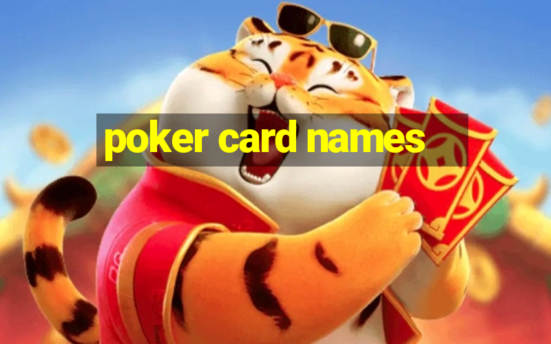 poker card names