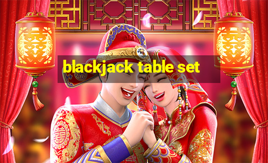 blackjack table set