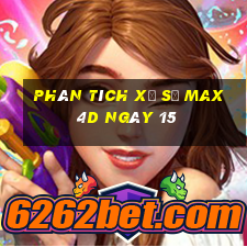 Phân tích Xổ Số max 4d ngày 15