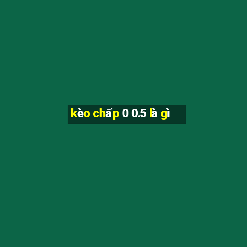 kèo chấp 0 0.5 là gì