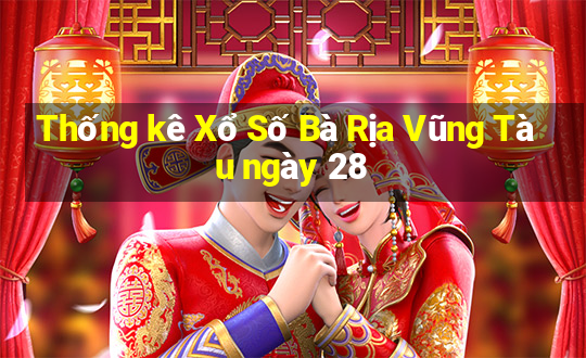 Thống kê Xổ Số Bà Rịa Vũng Tàu ngày 28