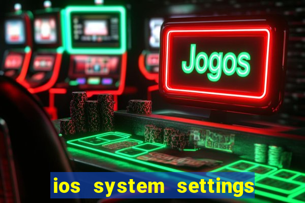 ios system settings game center