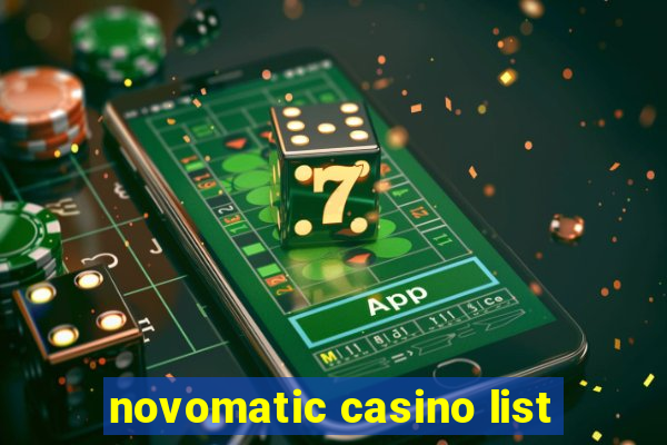 novomatic casino list