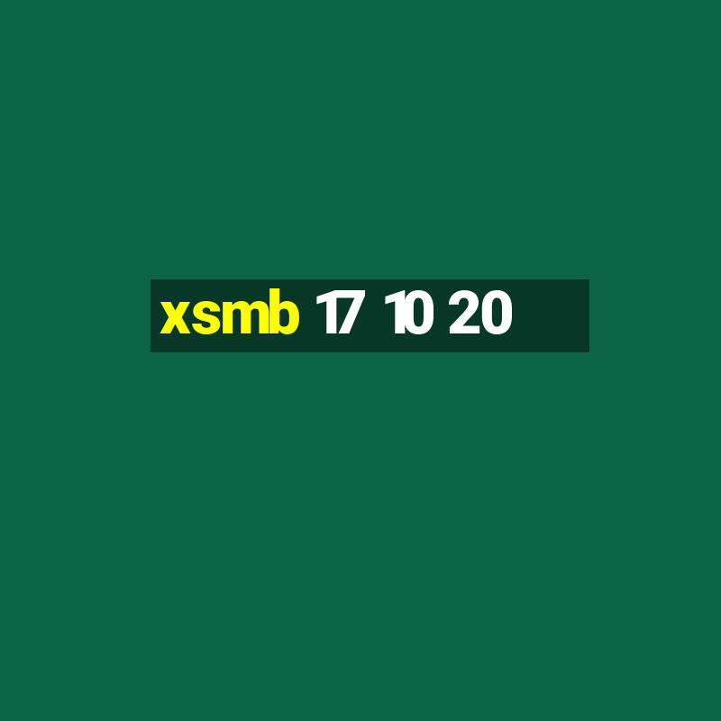 xsmb 17 10 20