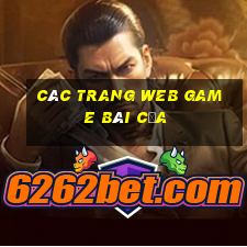 Các trang web game bài của