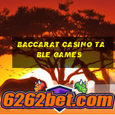 baccarat casino table games