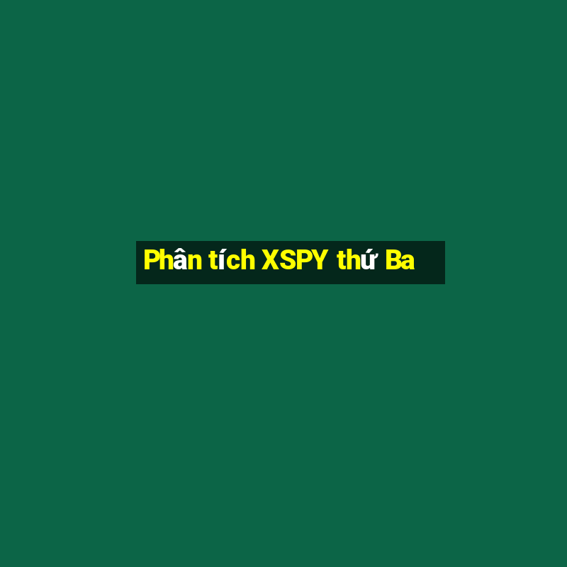 Phân tích XSPY thứ Ba