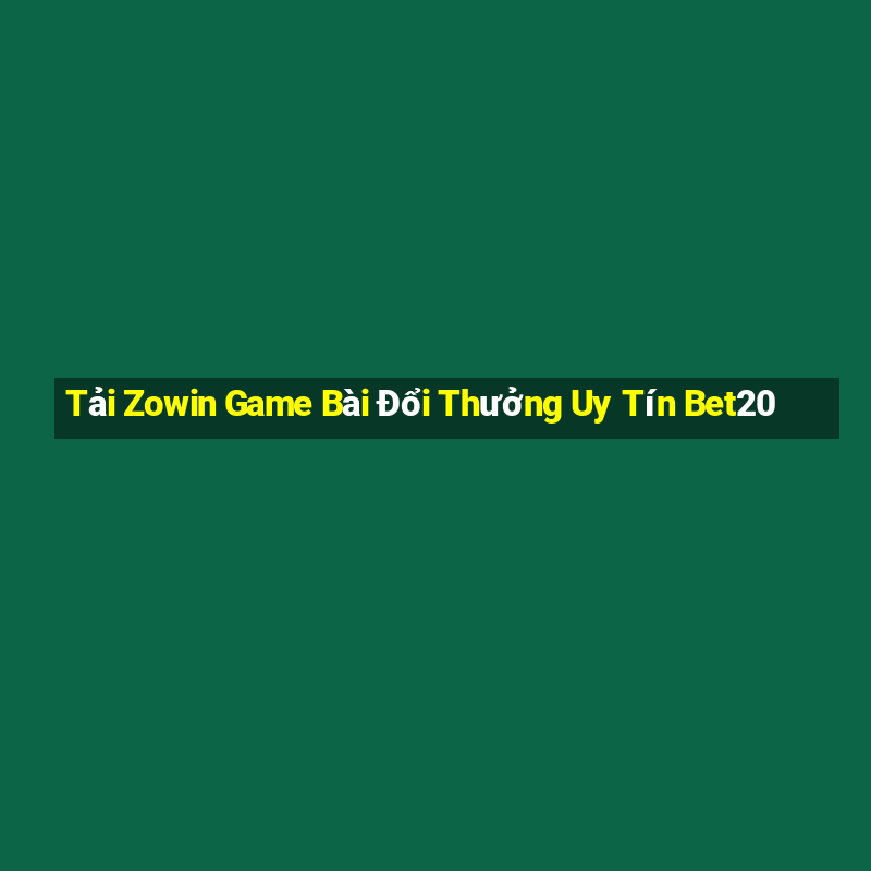 Tải Zowin Game Bài Đổi Thưởng Uy Tín Bet20