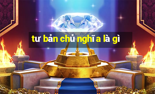 tư bản chủ nghĩa là gì