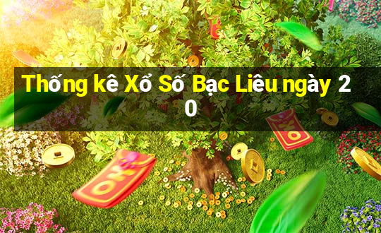 Thống kê Xổ Số Bạc Liêu ngày 20