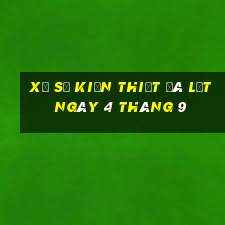 xổ số kiến thiết đà lạt ngày 4 tháng 9