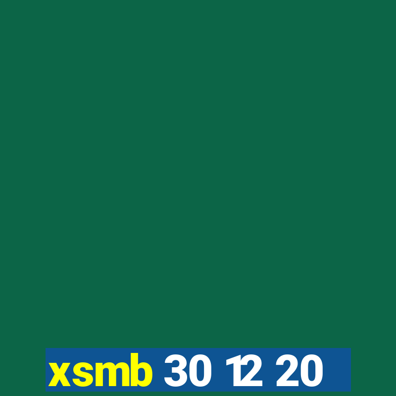 xsmb 30 12 20