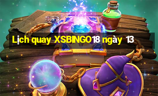 Lịch quay XSBINGO18 ngày 13