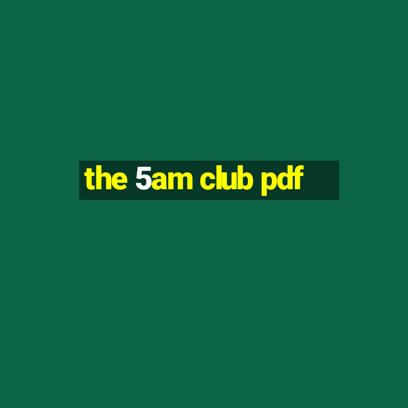 the 5am club pdf