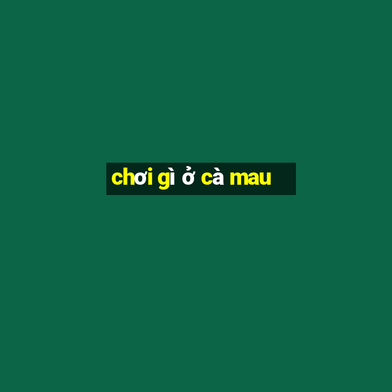 chơi gì ở cà mau