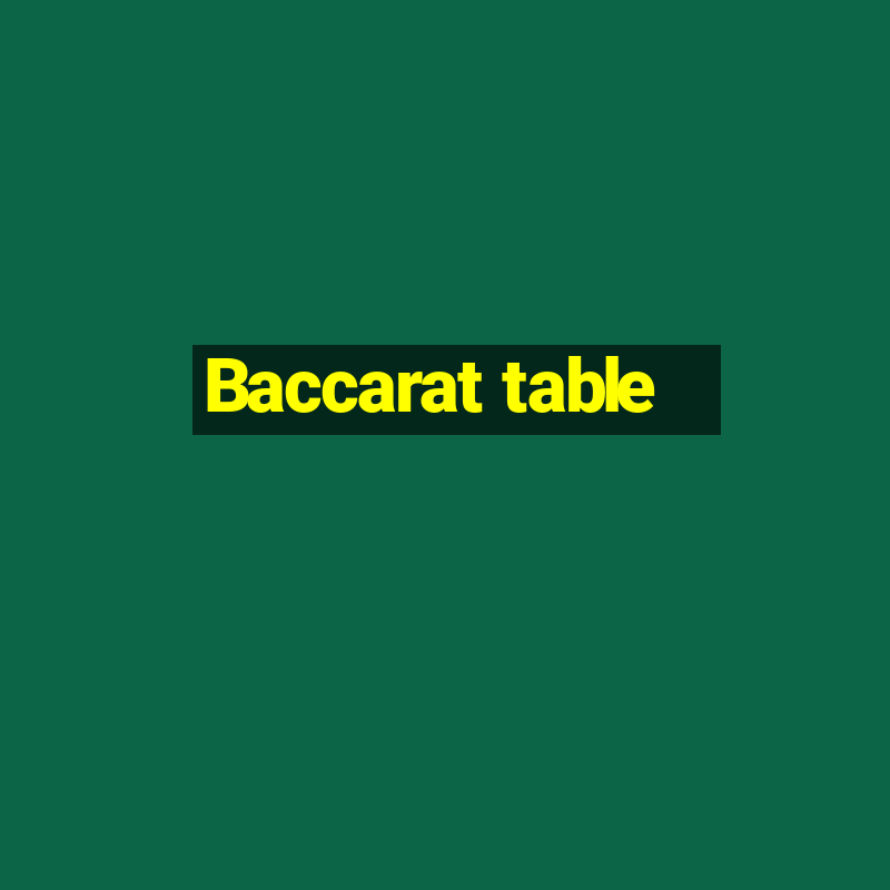 Baccarat table