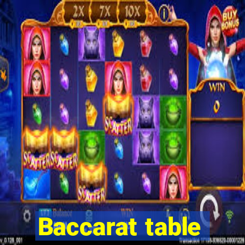 Baccarat table