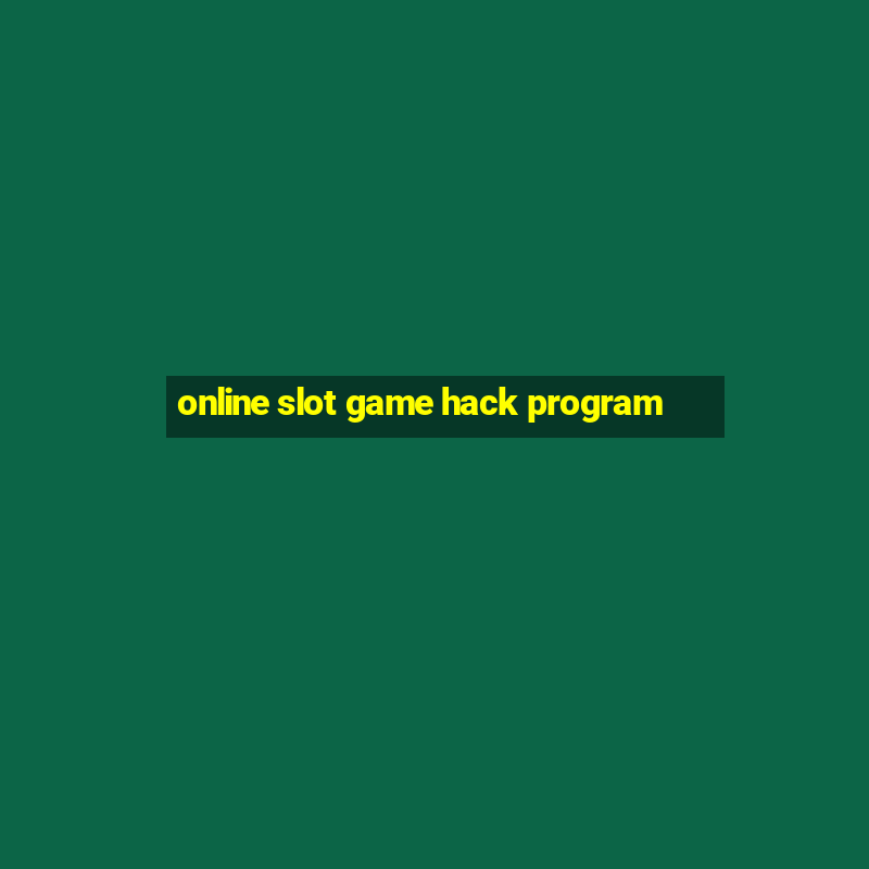 online slot game hack program