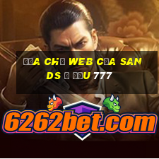 Địa chỉ web của Sands ở đầu 777