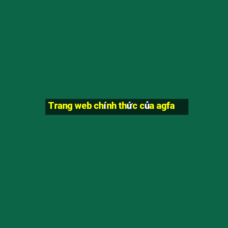 Trang web chính thức của agfa