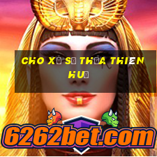 cho xổ số thừa thiên huế