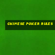 chinese poker rules