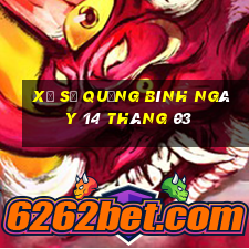 xổ số quảng bình ngày 14 tháng 03