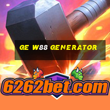 ge w88 generator