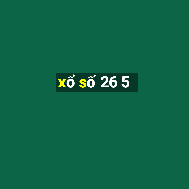 xo so 26 5