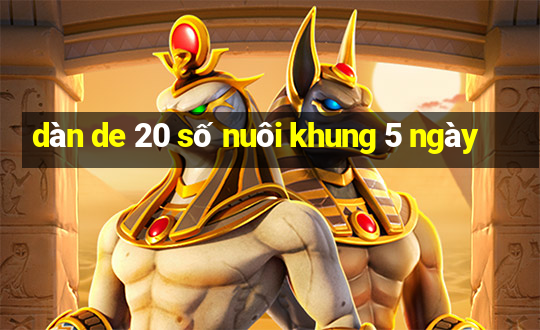 dàn de 20 số nuôi khung 5 ngày