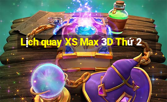 Lịch quay XS Max 3D Thứ 2