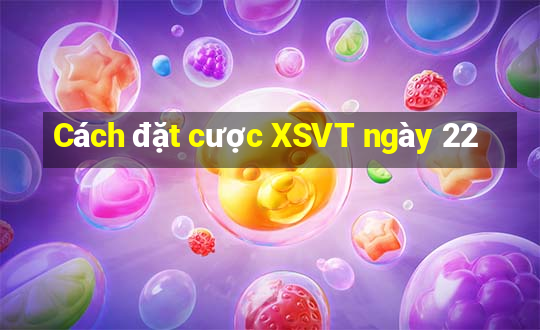 Cách đặt cược XSVT ngày 22