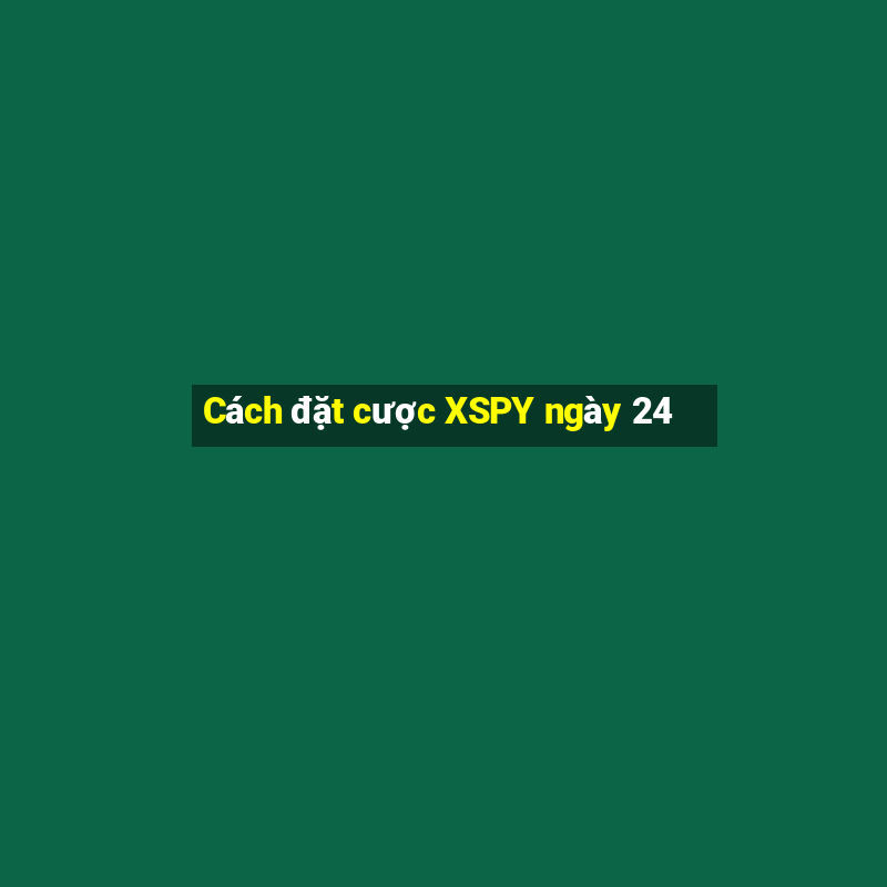 Cách đặt cược XSPY ngày 24