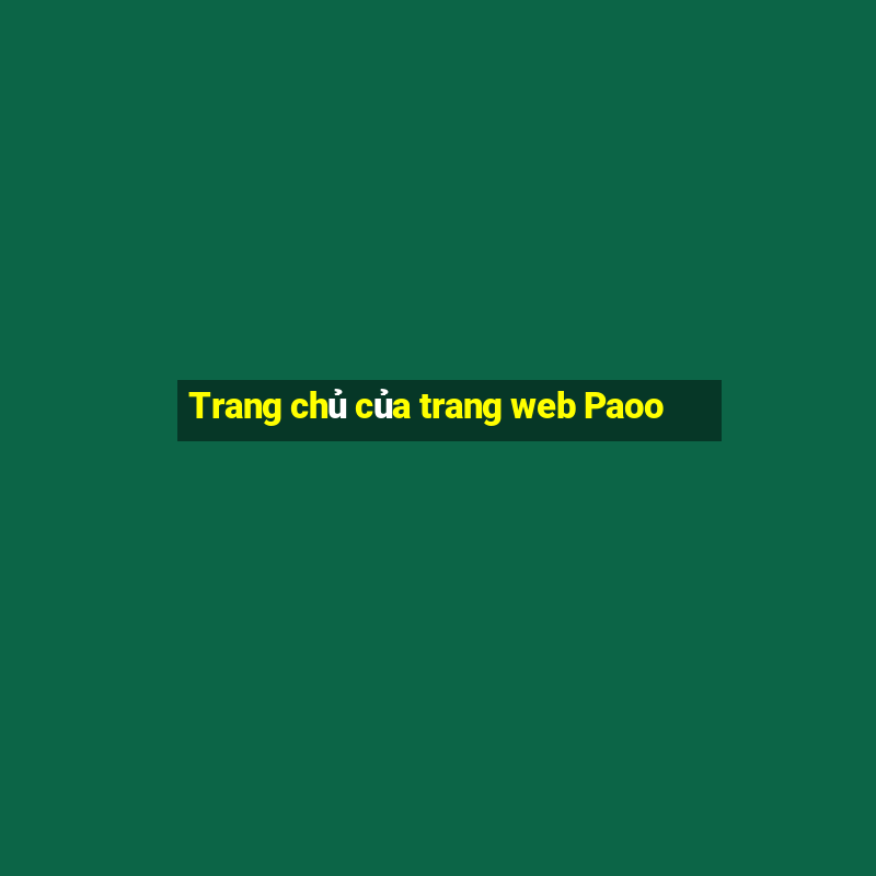 Trang chủ của trang web Paoo