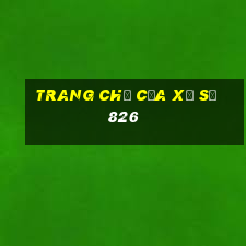 Trang chủ của xổ số 826