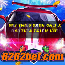 Giới thiệu cách chơi xổ số thừa thiên huế