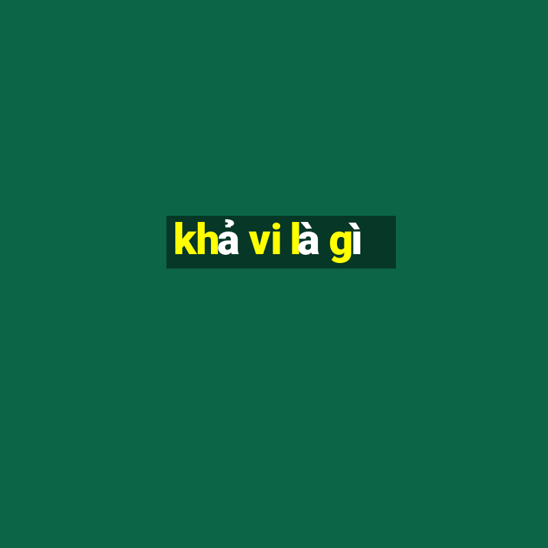 khả vi là gì