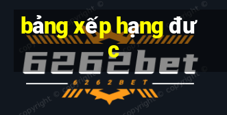 bảng xếp hạng đưc