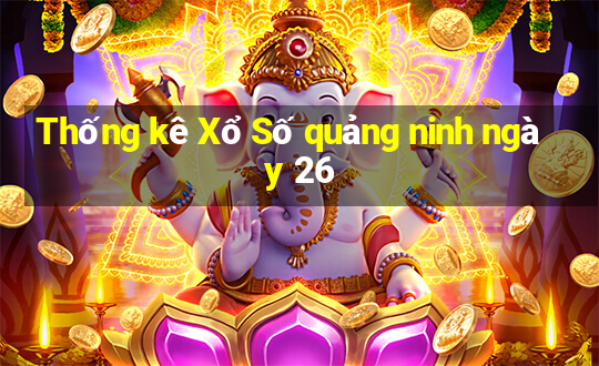 Thống kê Xổ Số quảng ninh ngày 26