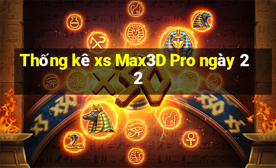 Thống kê xs Max3D Pro ngày 22