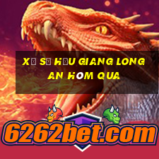 xổ số hậu giang long an hôm qua