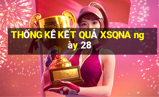 THỐNG KÊ KẾT QUẢ XSQNA ngày 28