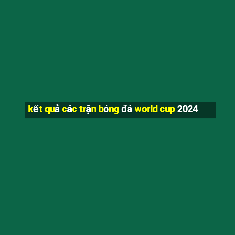 kết quả các trận bóng đá world cup 2024