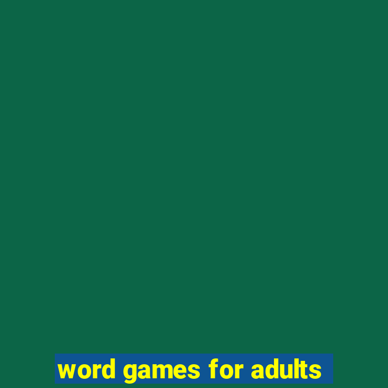 word games for adults