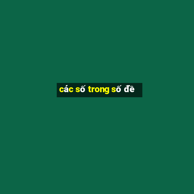 các số trong số đề