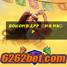 Bohong app Đăng nhập