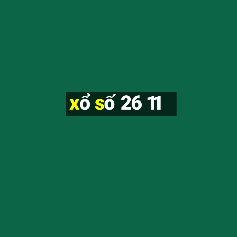 xo so 26 11