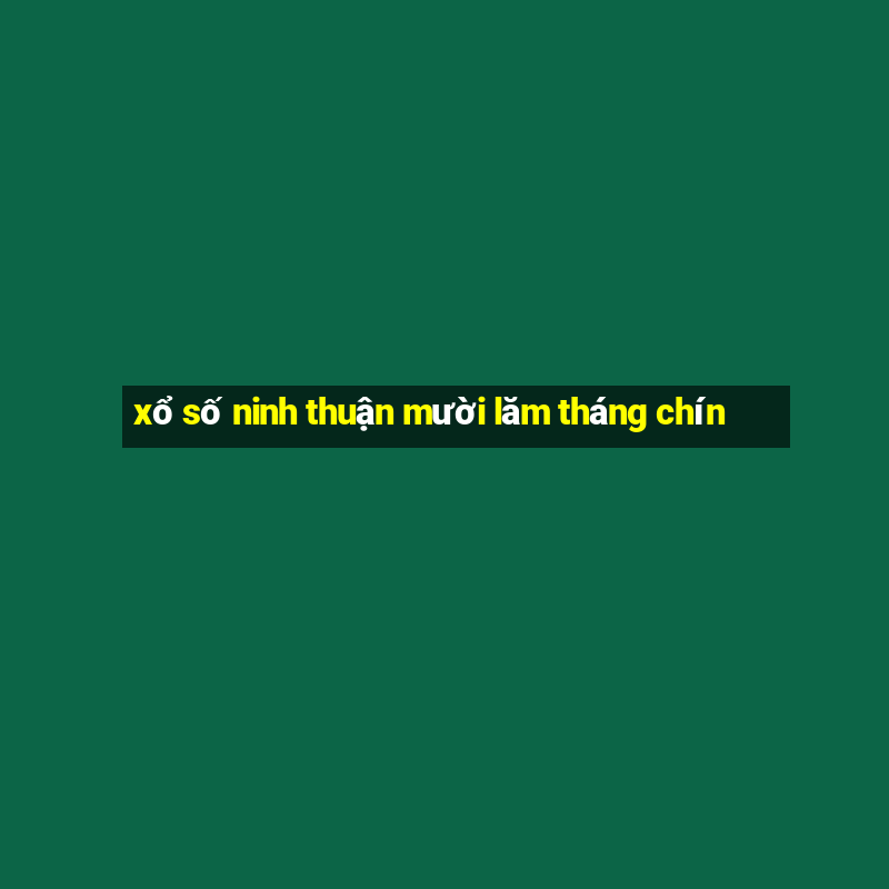 xổ số ninh thuận mười lăm tháng chín