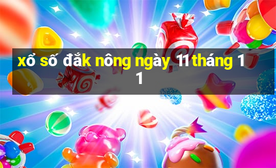 xổ số đắk nông ngày 11 tháng 11